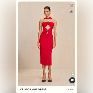 Cult Gaia Cristos Dress in Lollipop Red